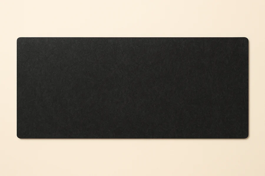 Tapis de bureau XXL uni noir